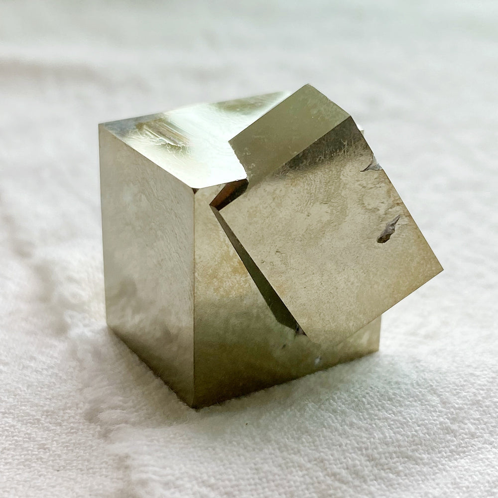 Golden Iron Pyrite Intergrown Cubes MPC19