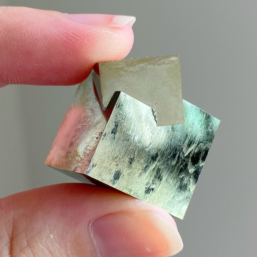 Golden Iron Pyrite Intergrown Cubes MPC21
