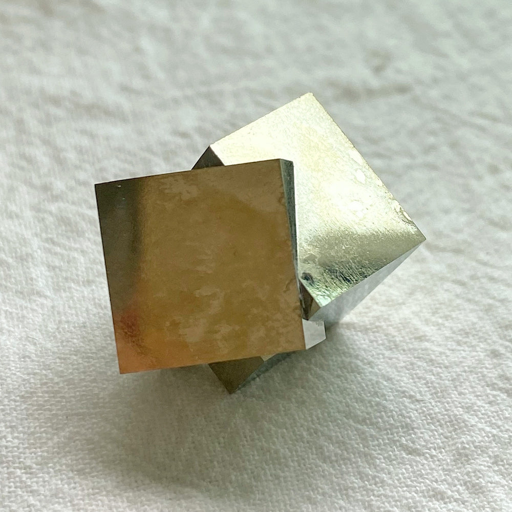 Golden Iron Pyrite Intergrown Cubes MPC22