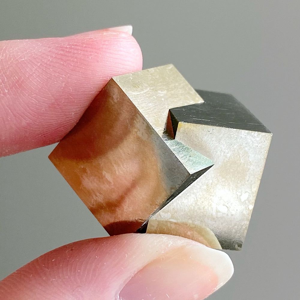 Golden Iron Pyrite Intergrown Cubes MPC22
