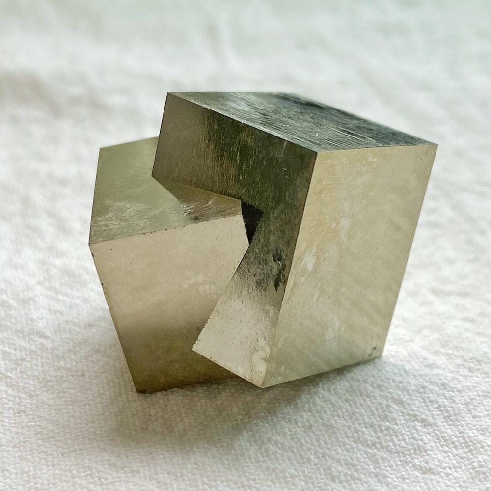 Golden Iron Pyrite Intergrown Cubes MPC25