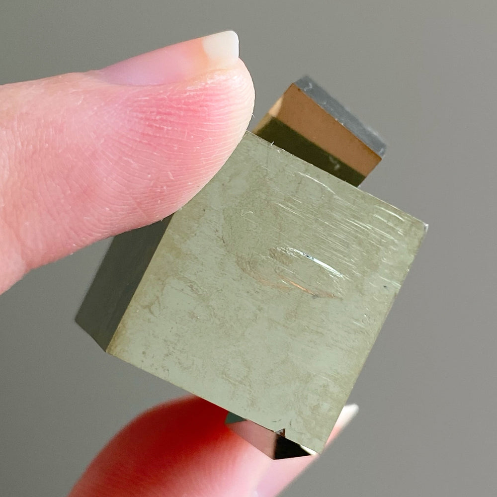 Golden Iron Pyrite Intergrown Cubes MPC26