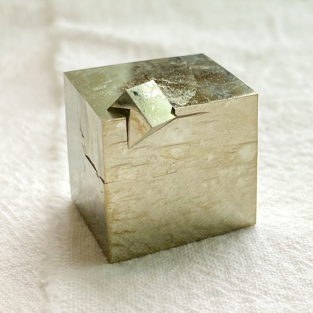 Golden Iron Pyrite Intergrown Cubes MPC27