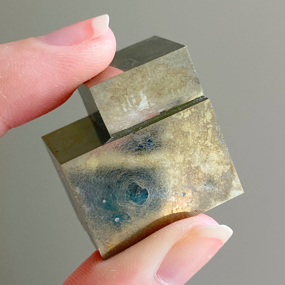 Golden Iron Pyrite Intergrown Cubes MPC28