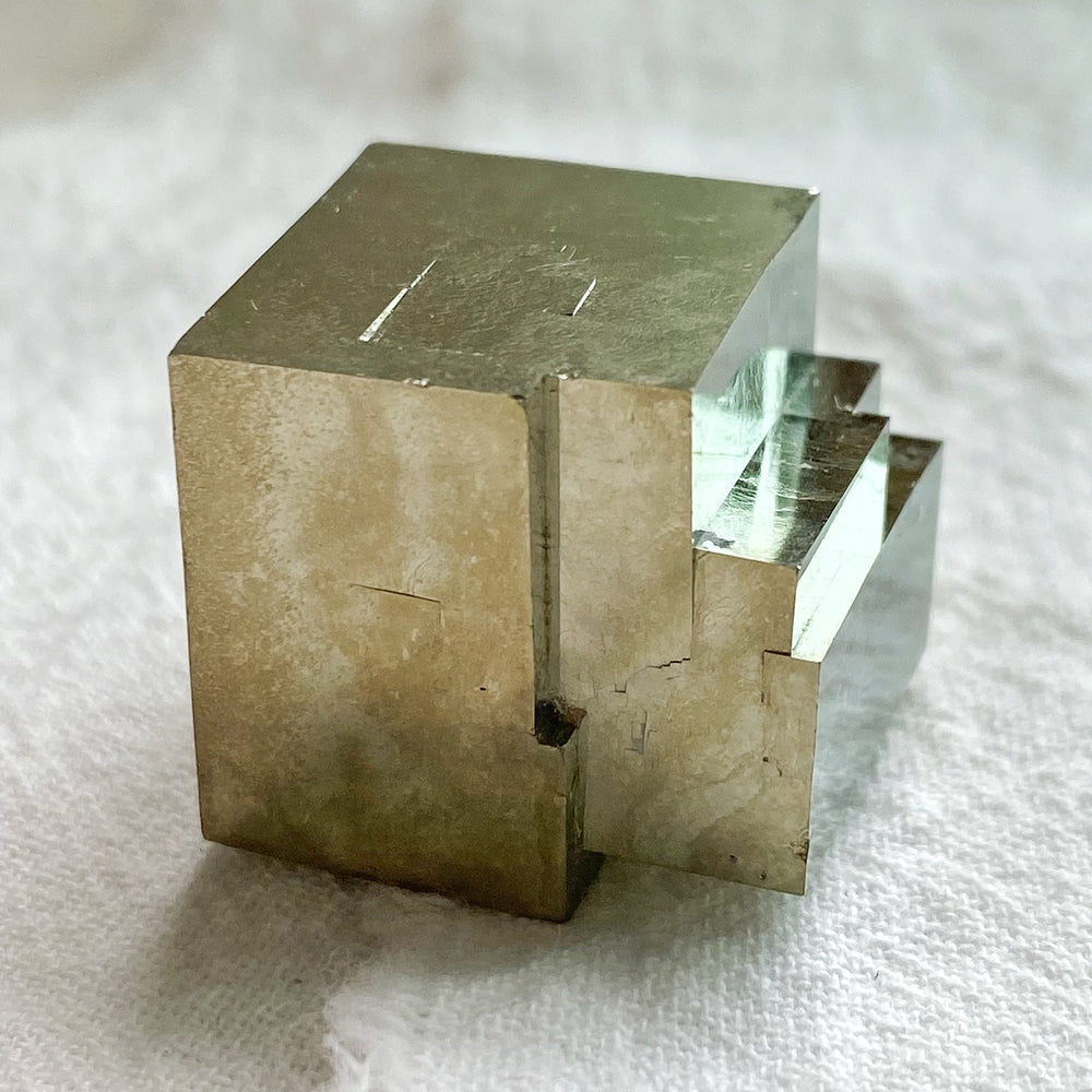Golden Iron Pyrite Intergrown Cubes MPC29