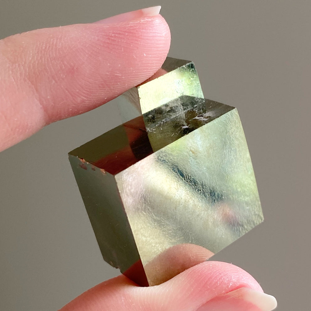 Golden Iron Pyrite Intergrown Cubes MPC30