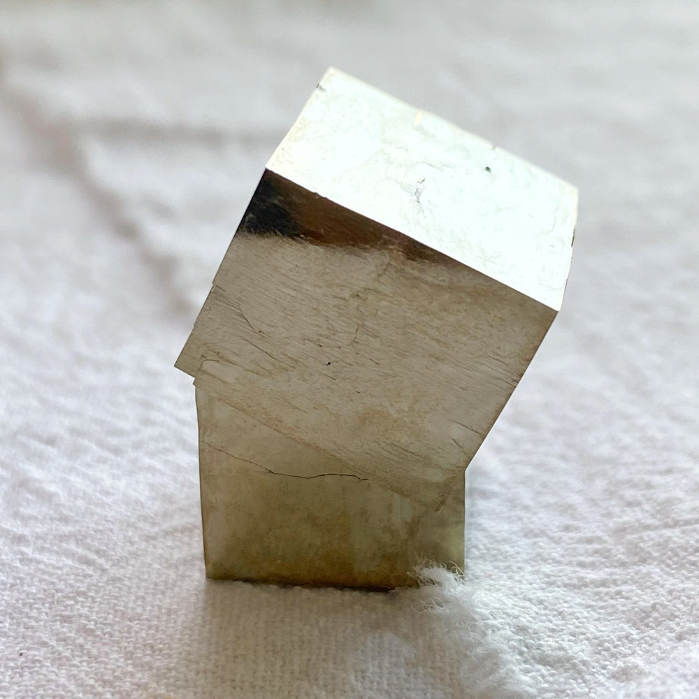 Golden Iron Pyrite Intergrown Cubes MPC34