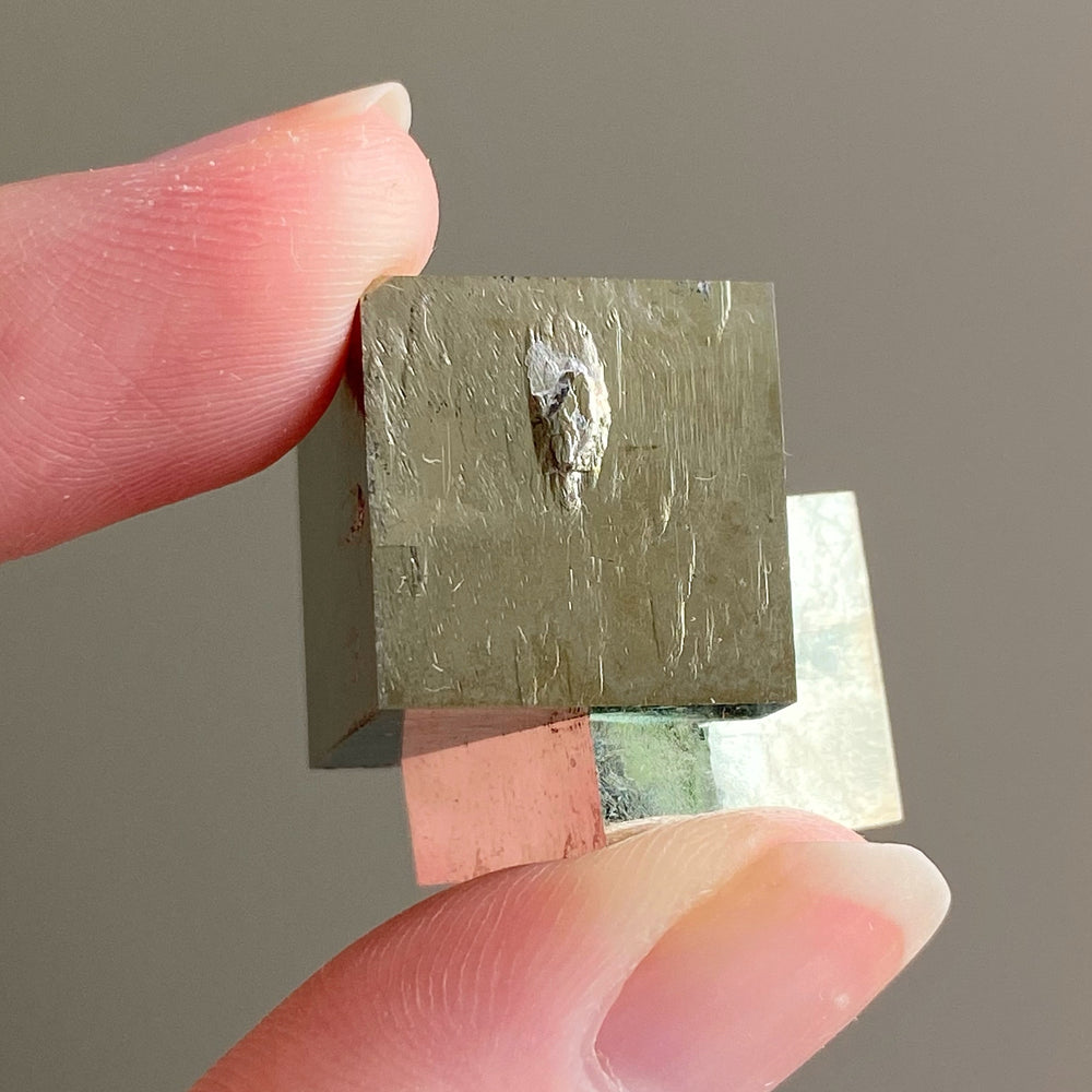 Golden Iron Pyrite Intergrown Cubes MPC40