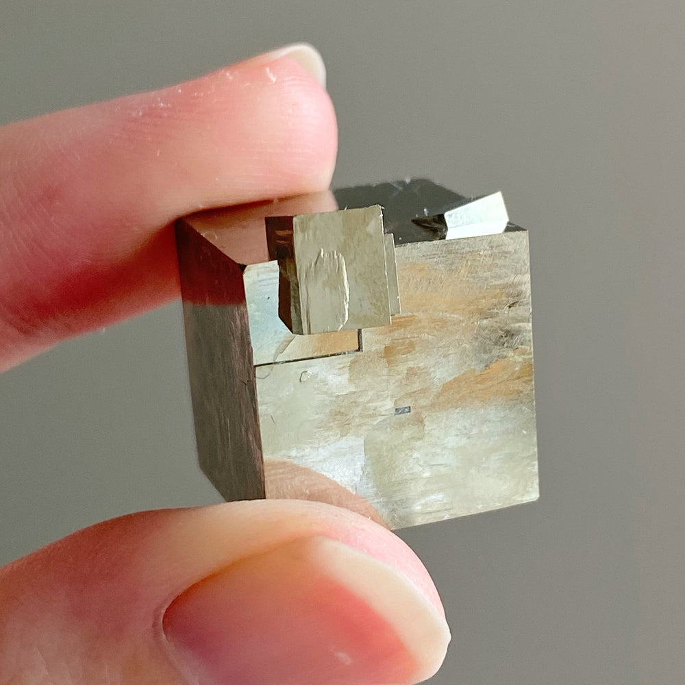 Golden Iron Pyrite Intergrown Cubes MPC44