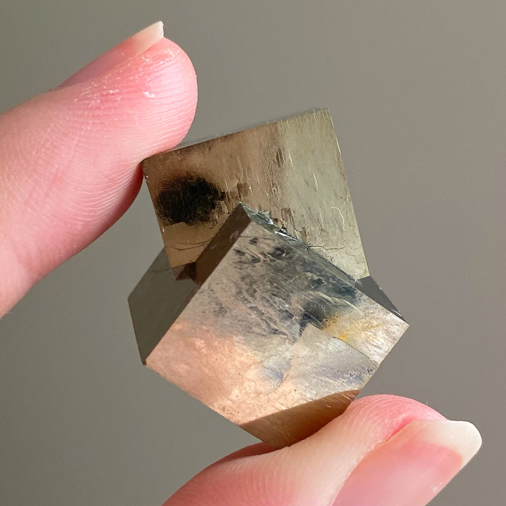 Golden Iron Pyrite Intergrown Cubes MPC47