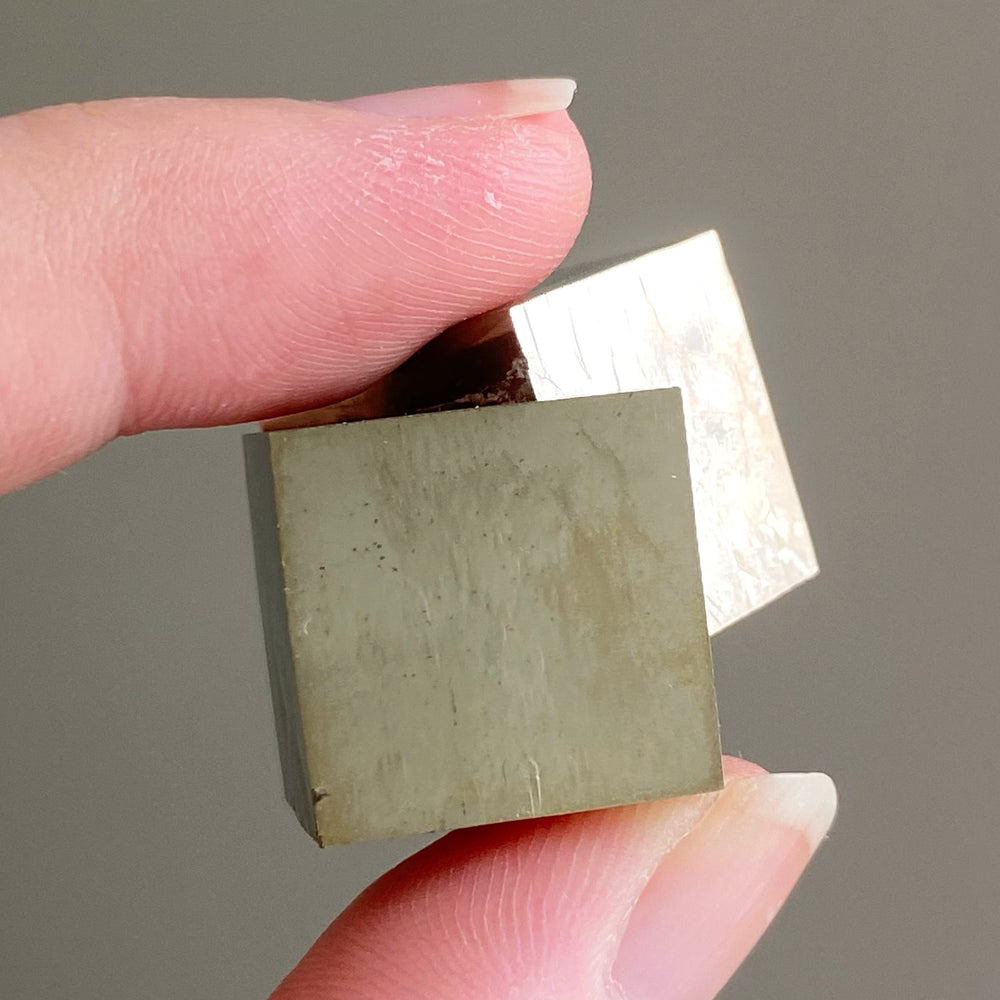 Golden Iron Pyrite Intergrown Cubes MPC47