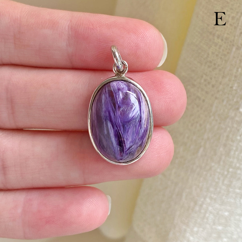 Charoite 925 Silver Pendants