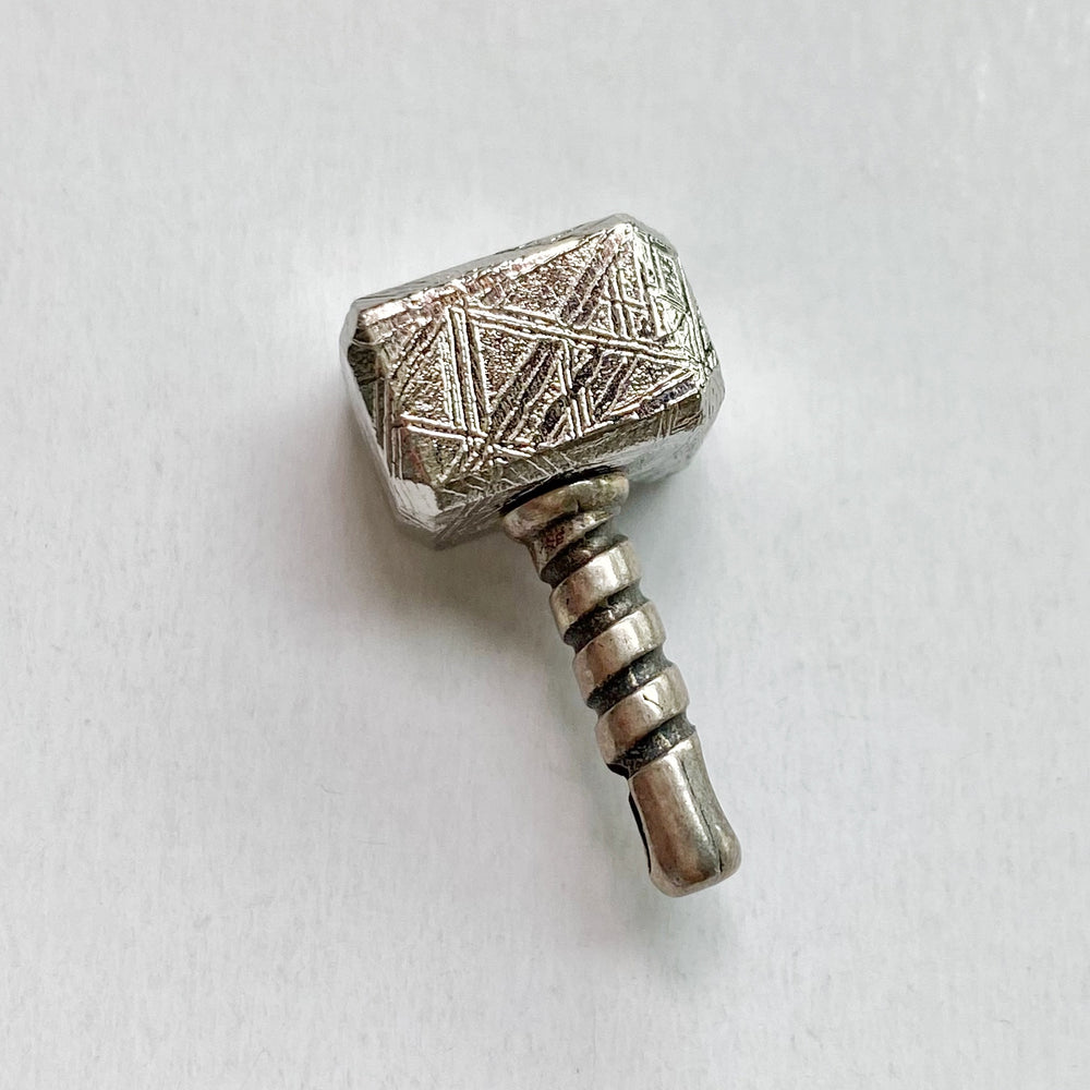 "Thor's Hammer" Muonionlusta Meteorite 925 Silver Pendant