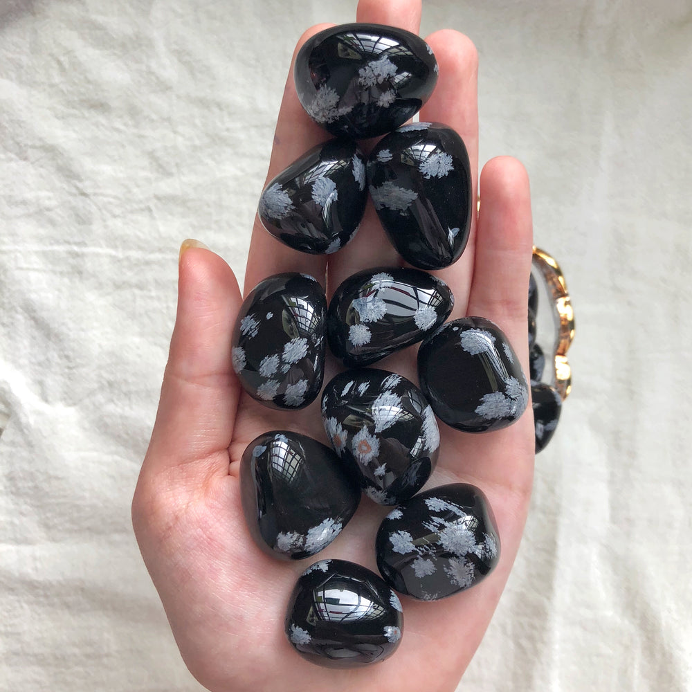 Snowflake Obsidian Tumbled Stones