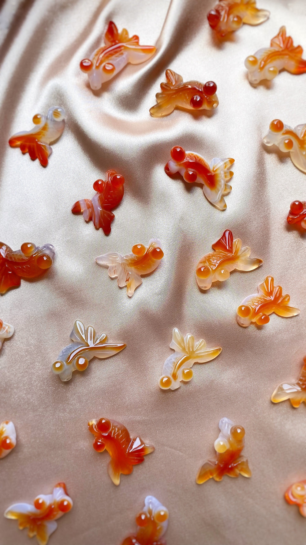 Carnelian Goldfish Carvings