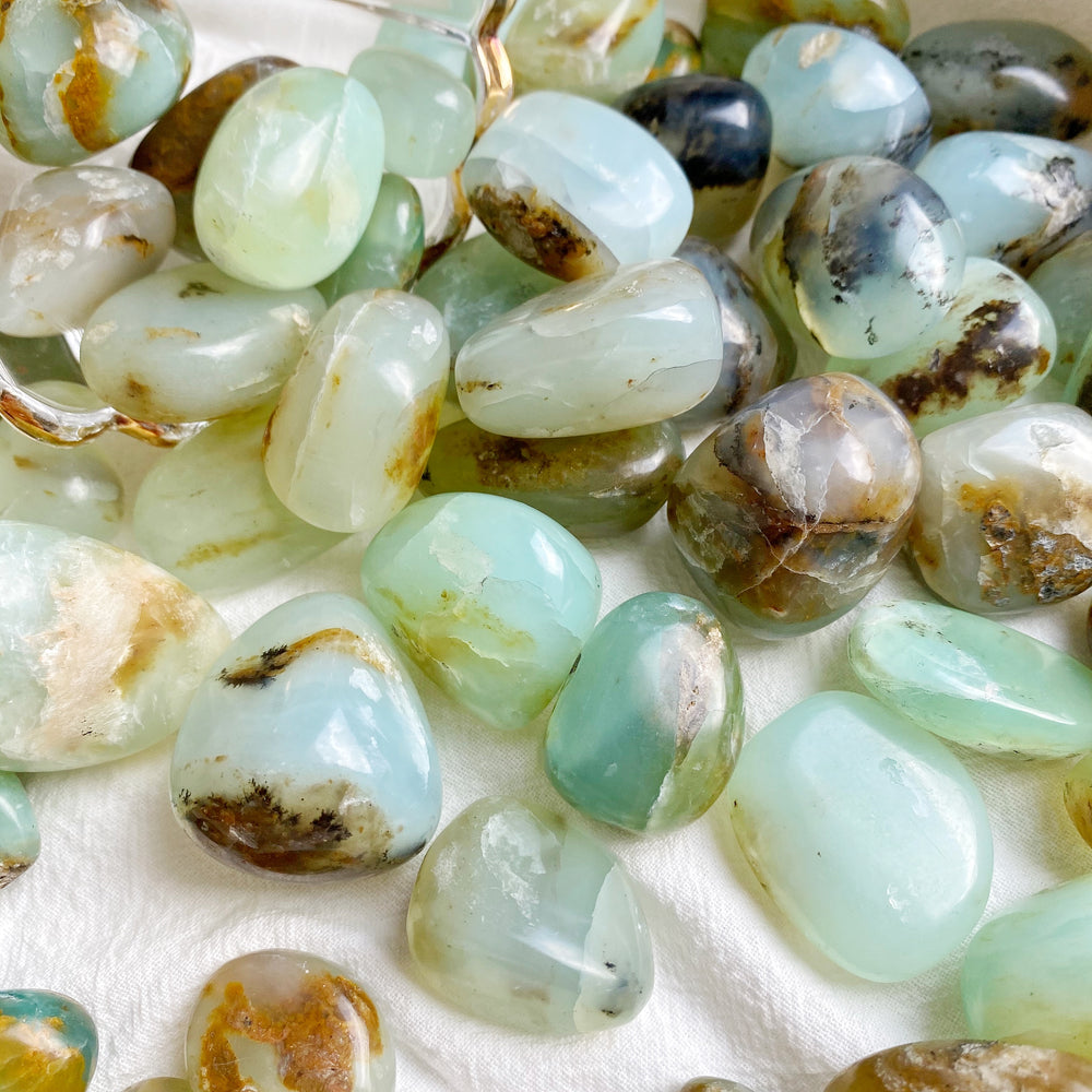 Blue Andean Opal Tumbled Stones