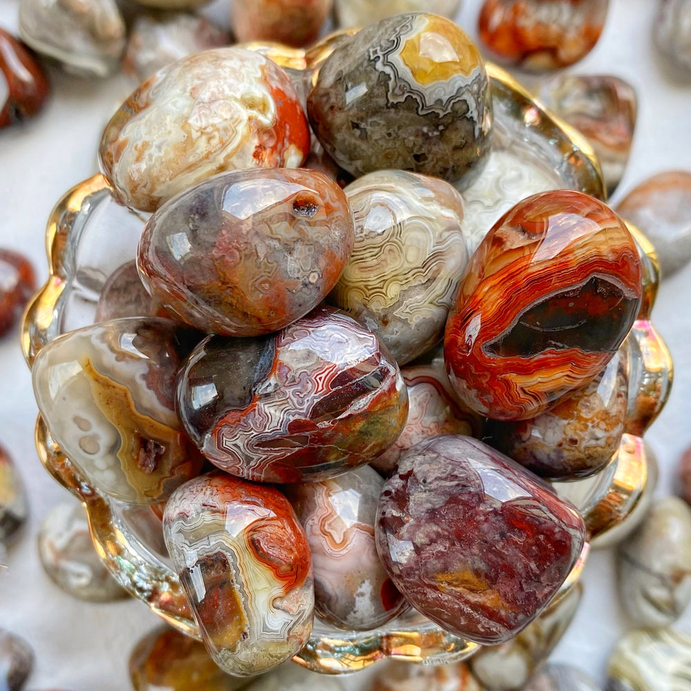 Crazy Lace Agate (Red) Tumbled Stones