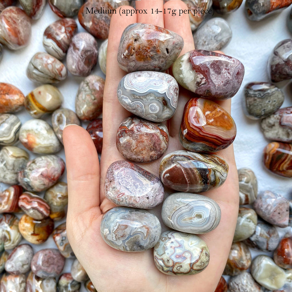 Crazy Lace Agate (Red) Tumbled Stones