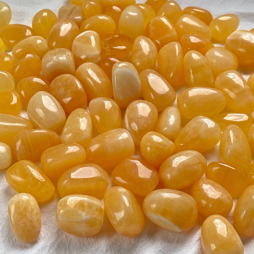 Orange Calcite XQ Tumbled Stones