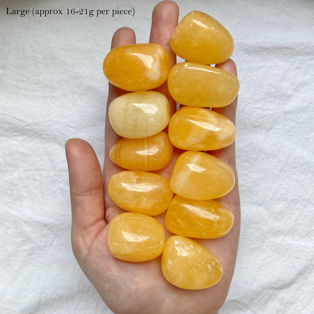 Orange Calcite XQ Tumbled Stones