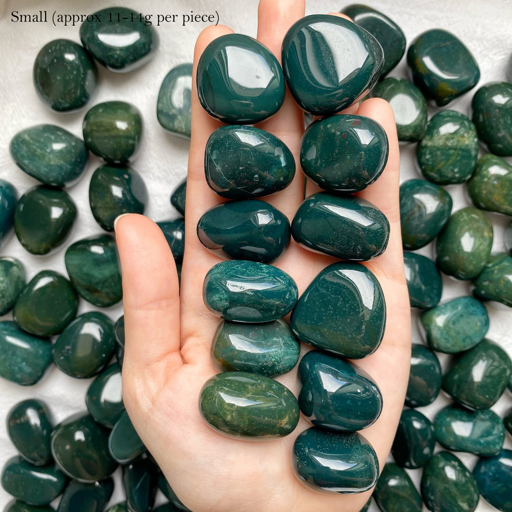 Green Jasper XQ Tumbled Stones