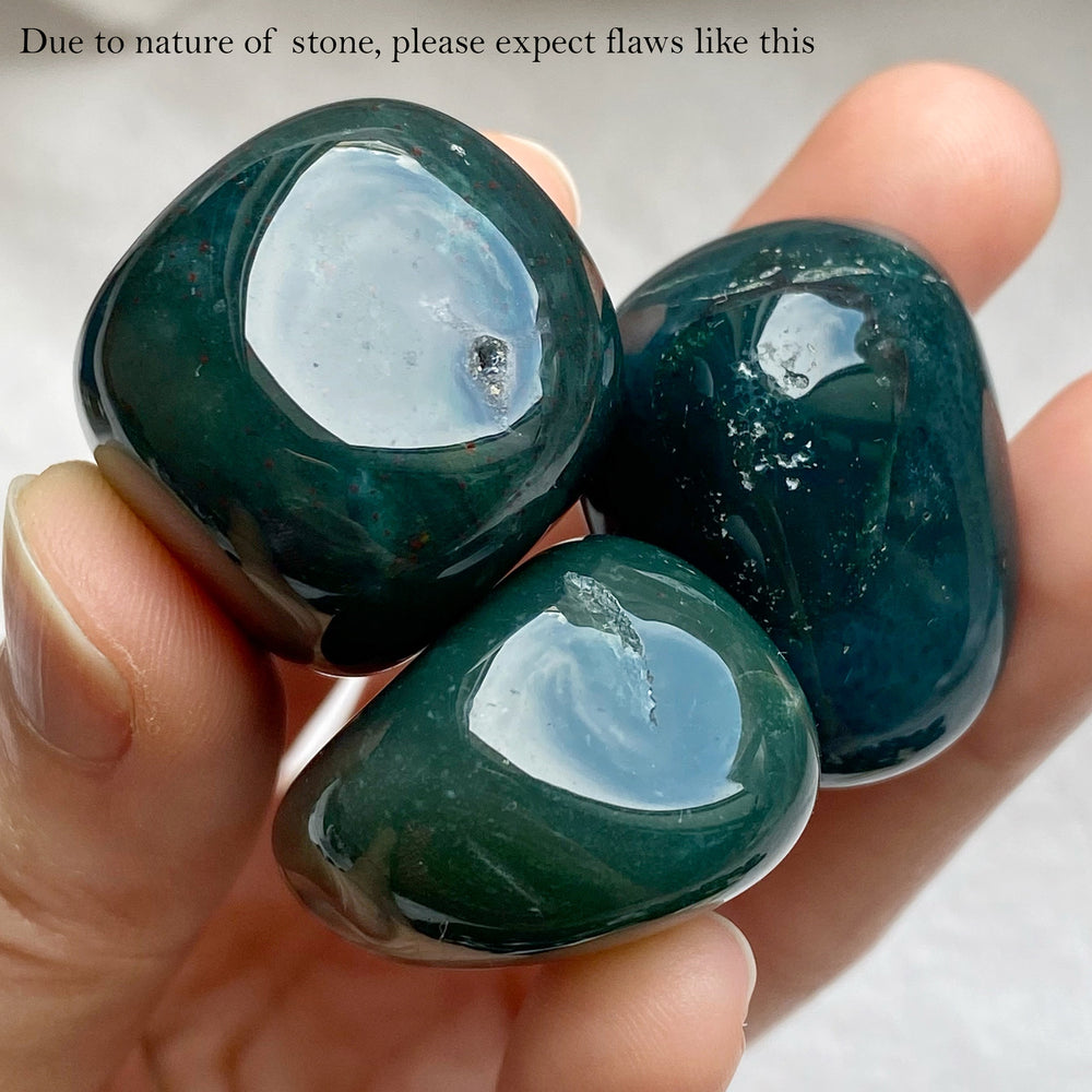 Green Jasper XQ Tumbled Stones