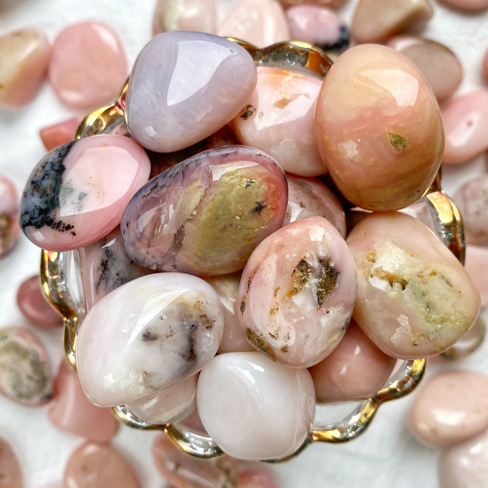 Pink Opal Tumbled Stones