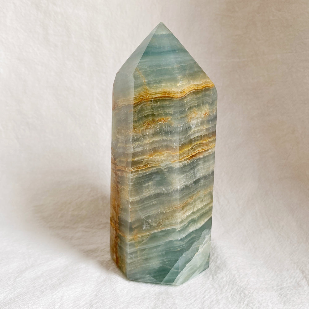 Argentina Blue Calcite (Onyx) Polished Point ABC06