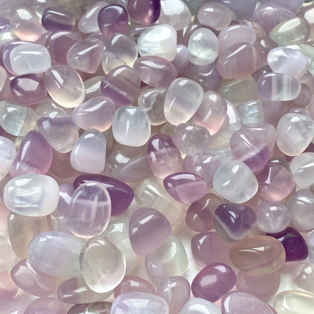 Lavender Fluorite XQ Tumbled Stones