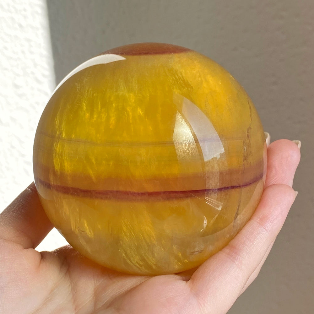 Yellow Fluorite Sphere YFS10