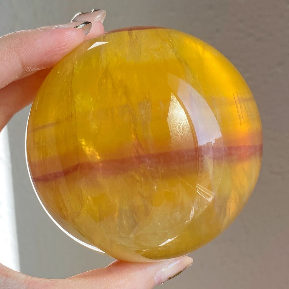 Yellow Fluorite Sphere YFS10