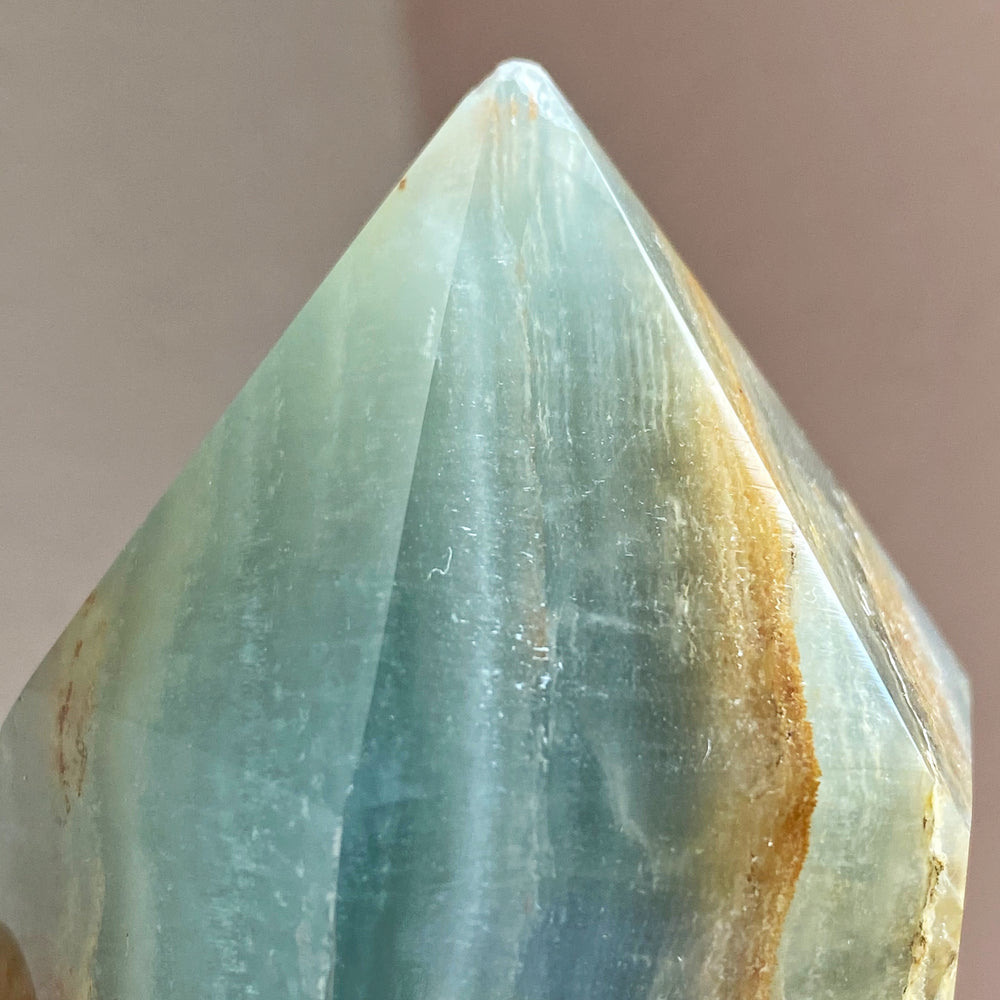 Argentina Blue Calcite (Onyx) Polished Point ABC25