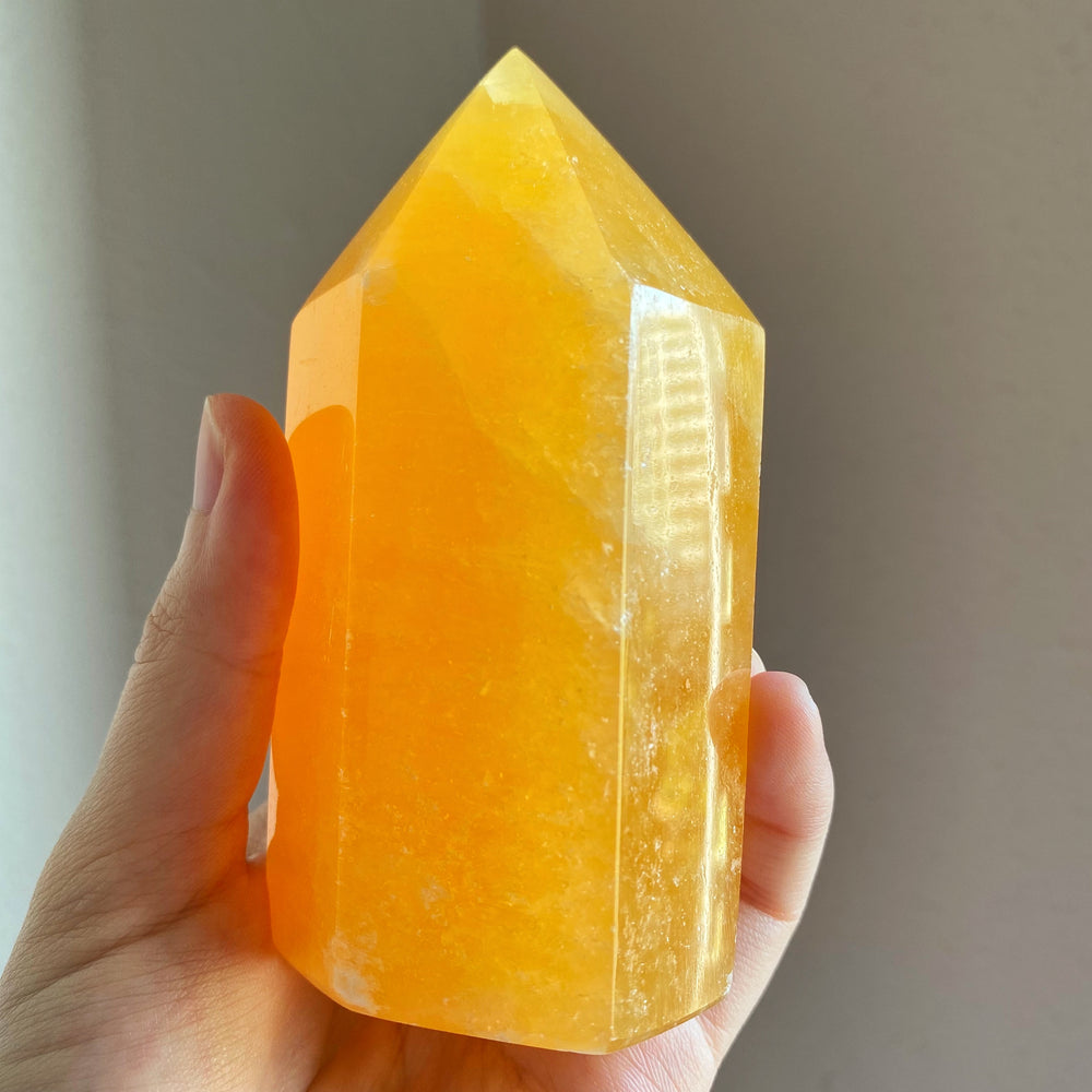 Orange Calcite Polished Point OCP02