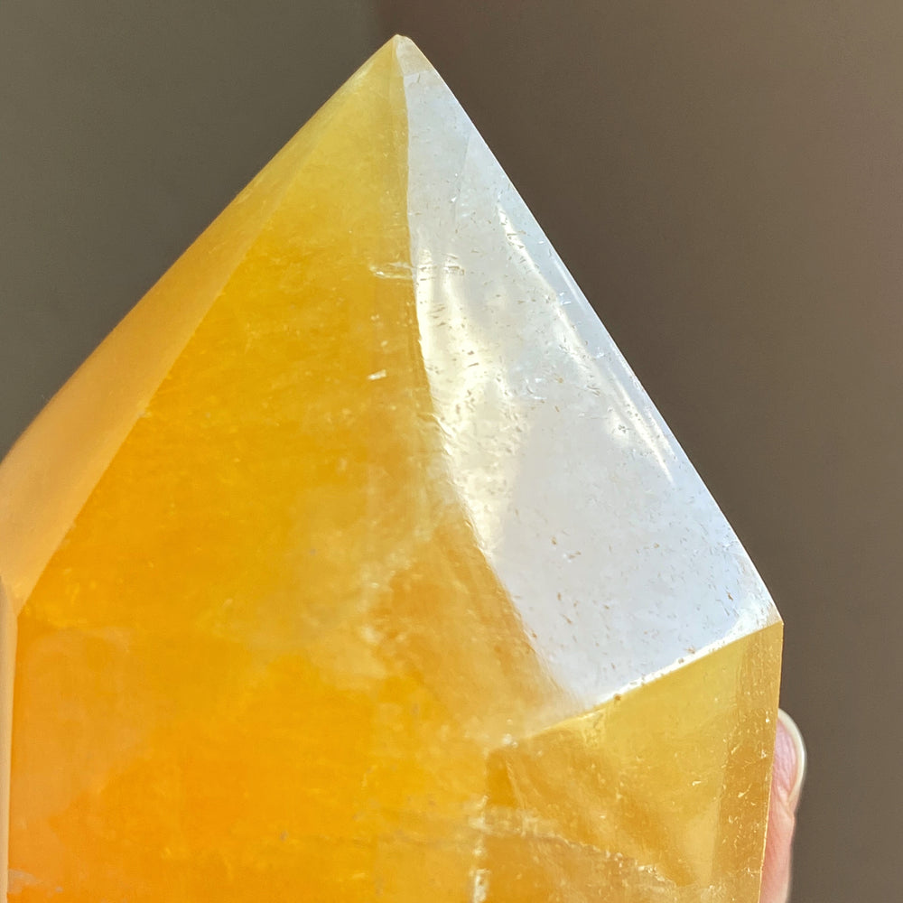 Orange Calcite Polished Point OCP02