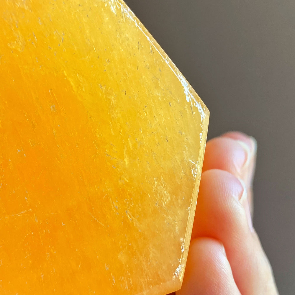 Orange Calcite Polished Point OCP02