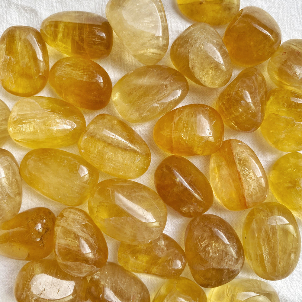 Yellow Fluorite Tumbled Stones
