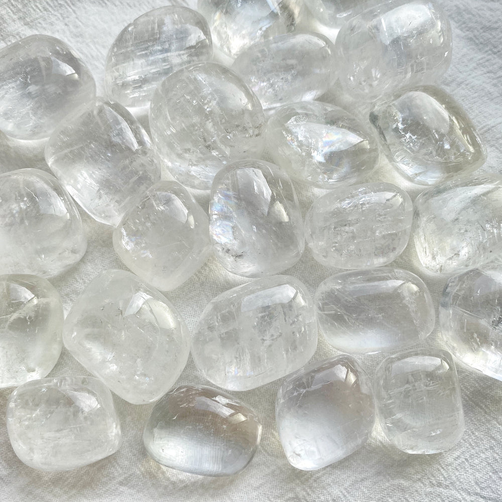 White Calcite XQ Tumbled Stones