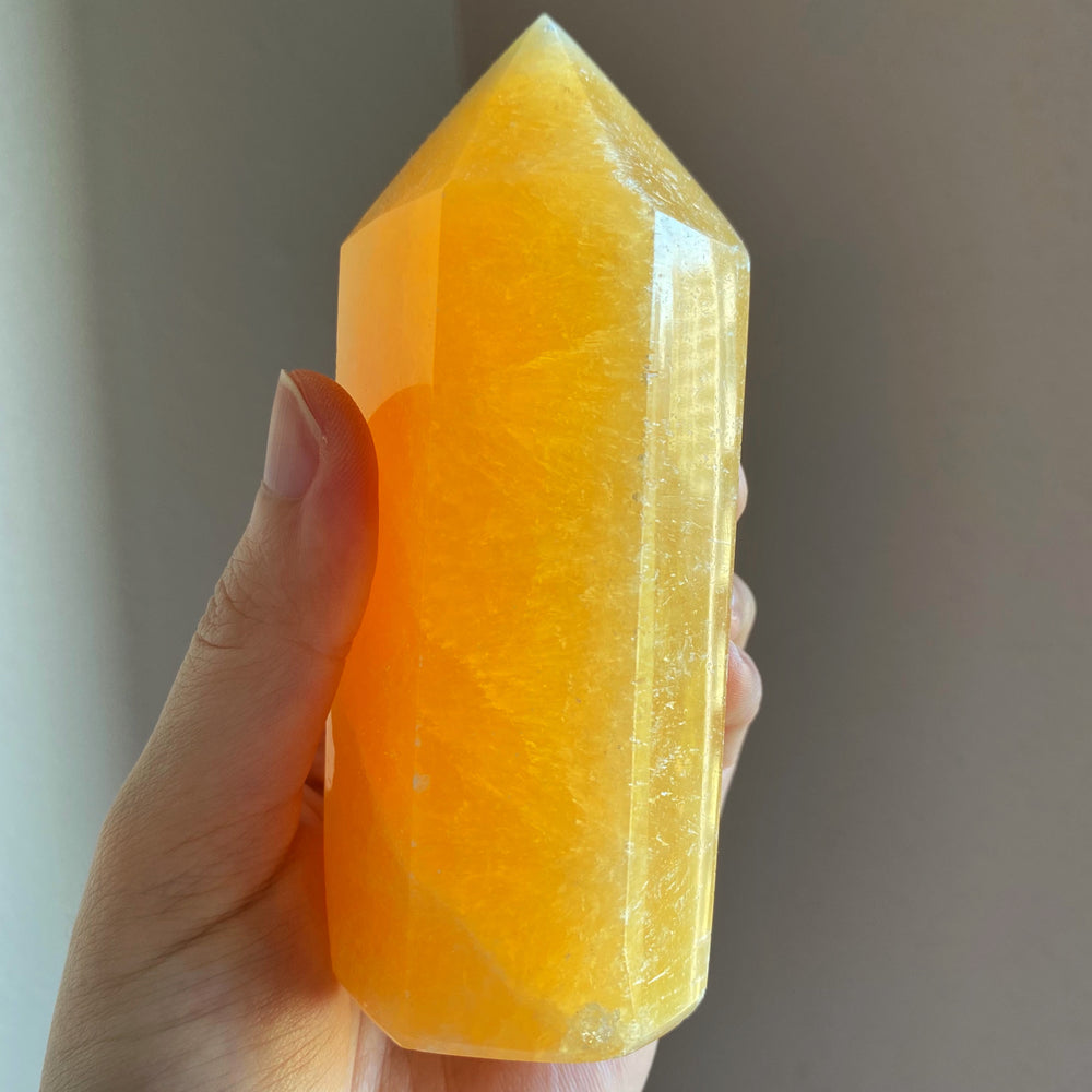 Orange Calcite Polished Point OCP08