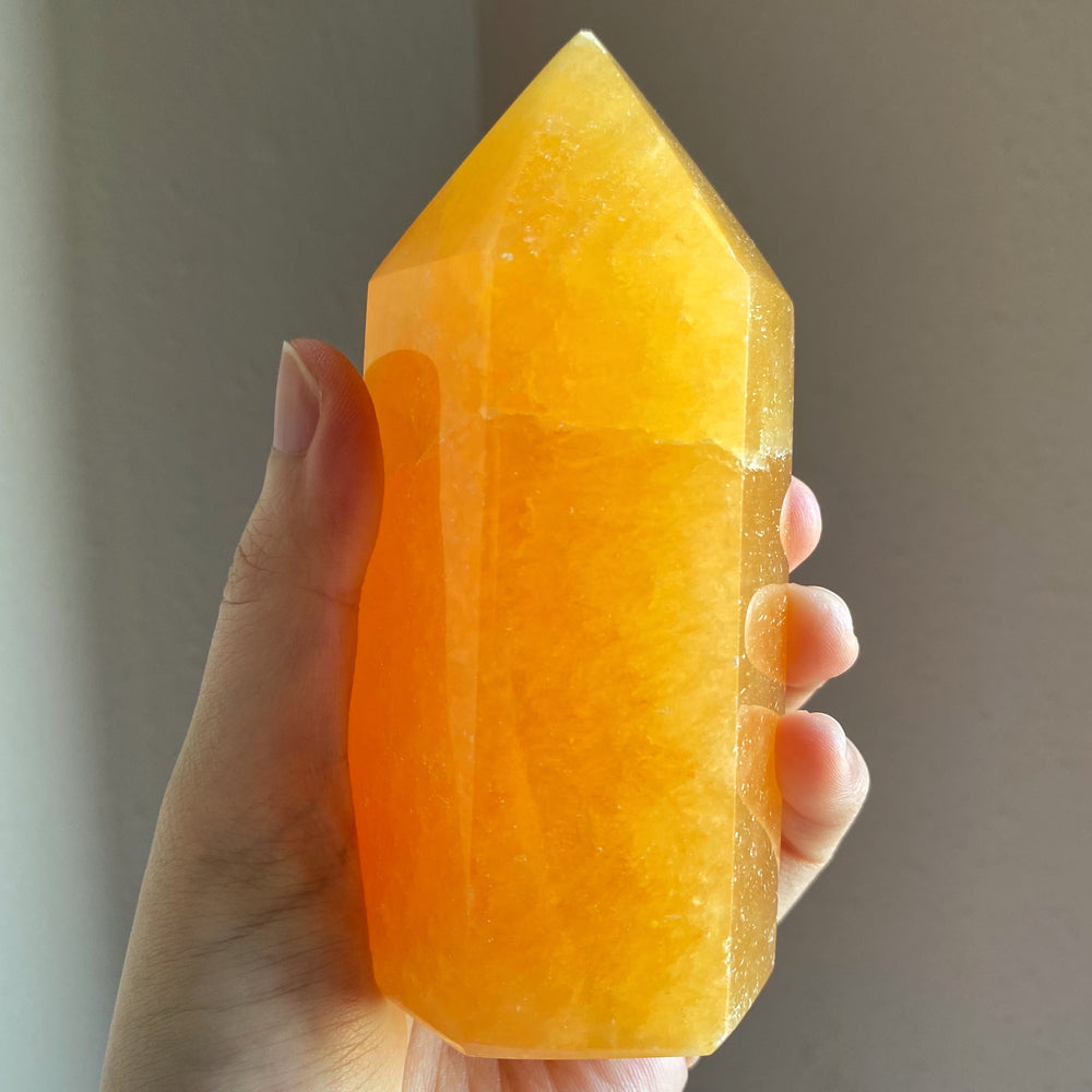 Orange Calcite Polished Point OCP09