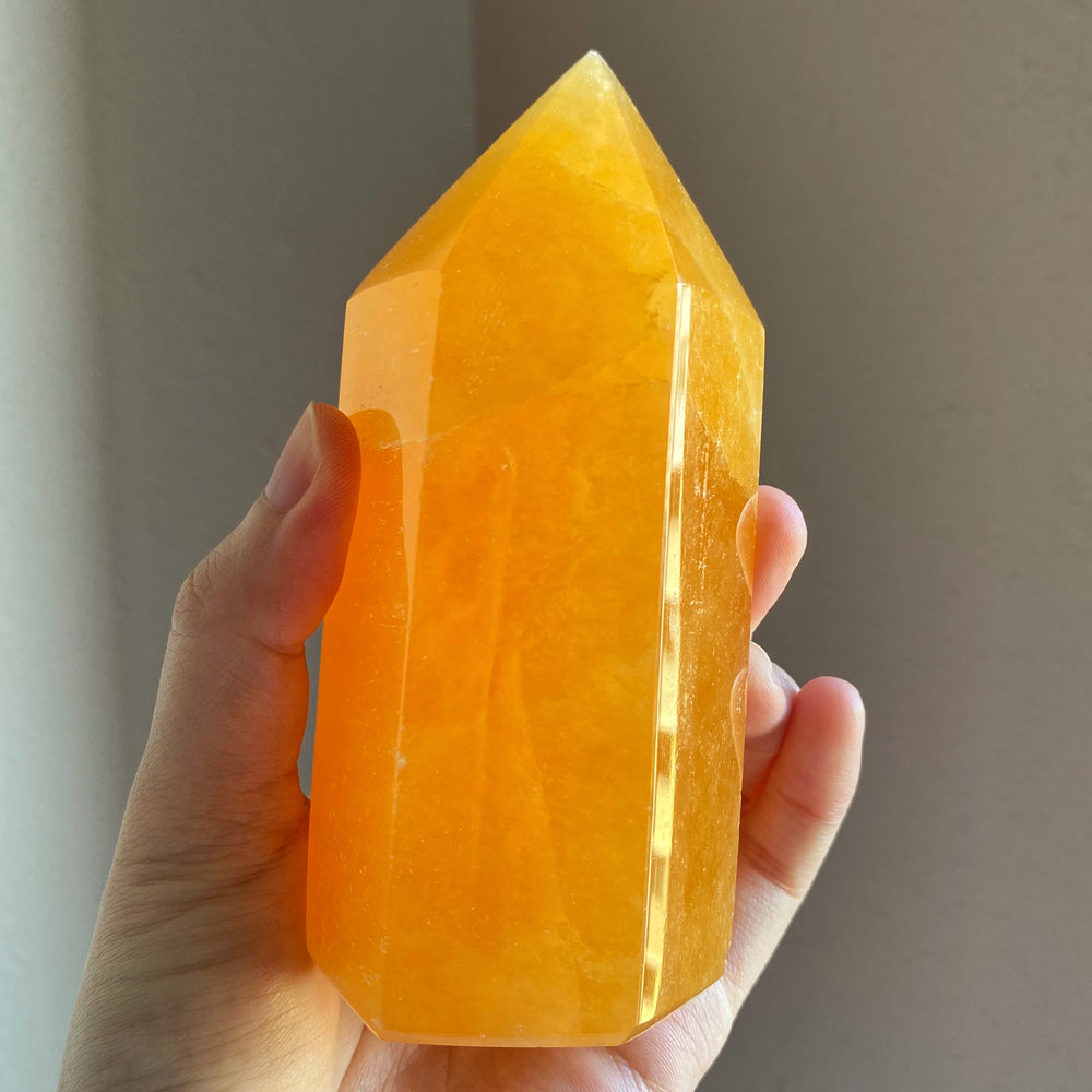 Orange Calcite Polished Point OCP09