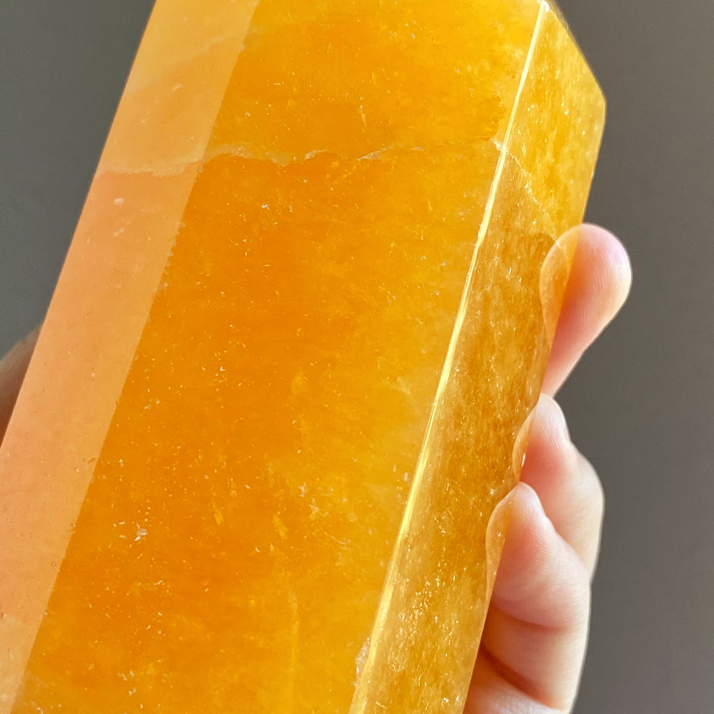Orange Calcite Polished Point OCP09