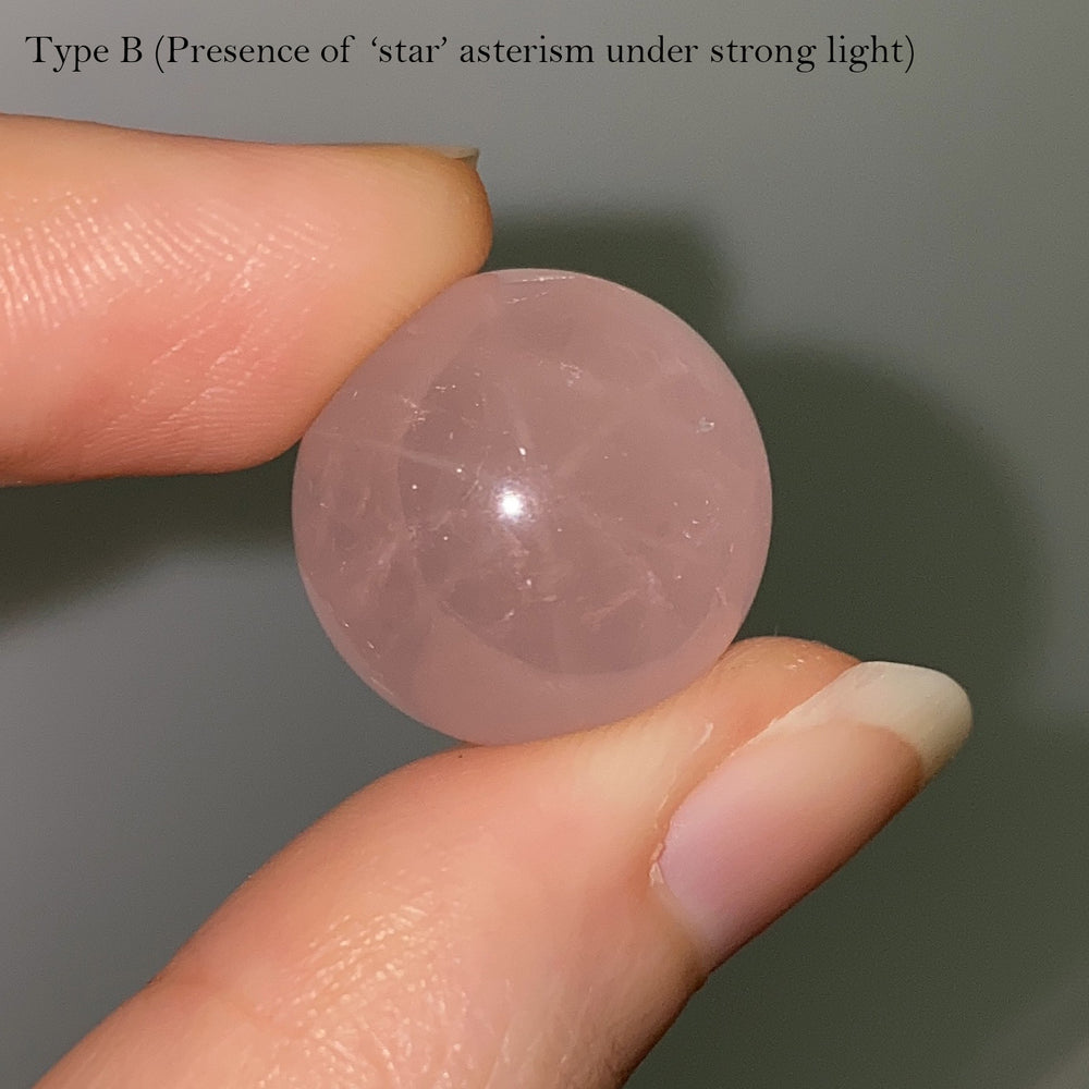 Star Rose Quartz Mini Spheres (1.5-1.8cm)