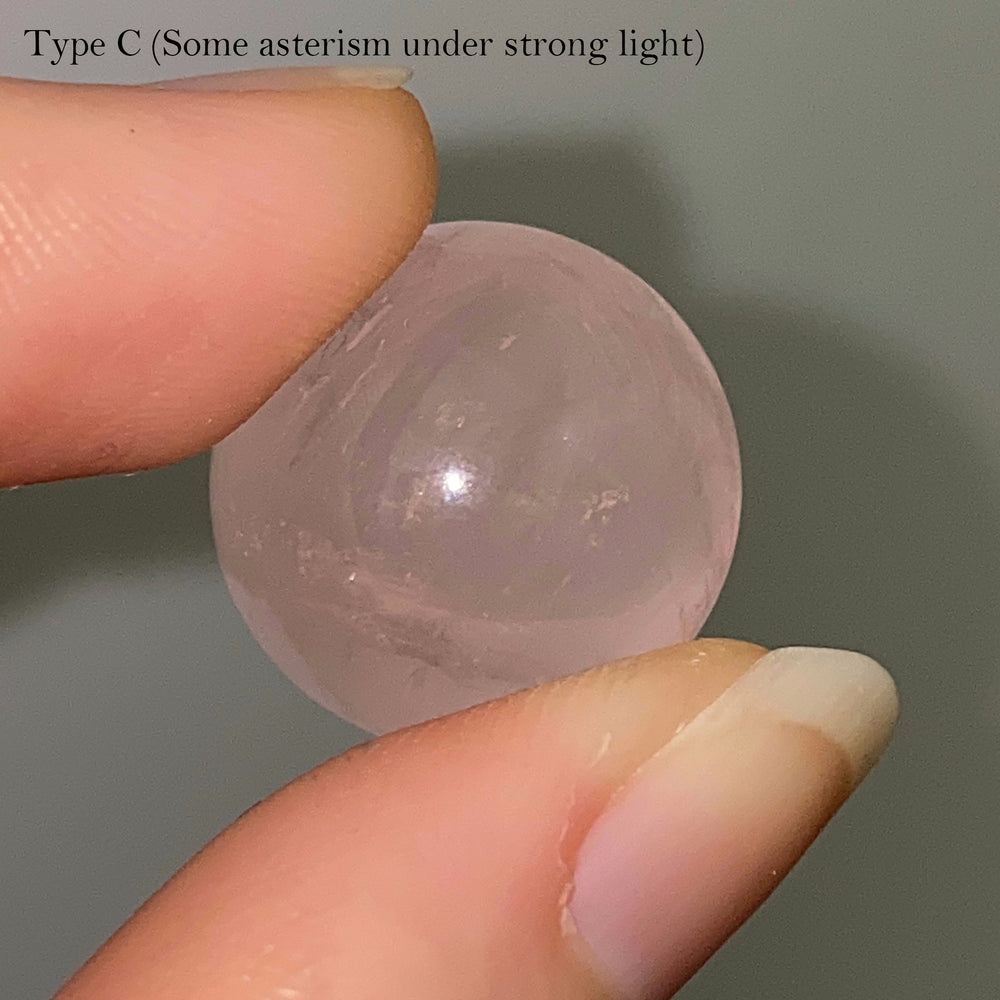 Star Rose Quartz Mini Spheres (1.5-1.8cm)