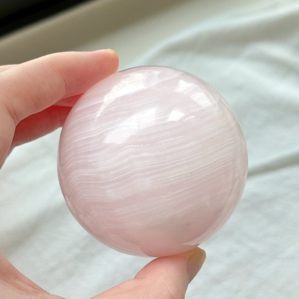 Pink Mangano Calcite Sphere PMC02