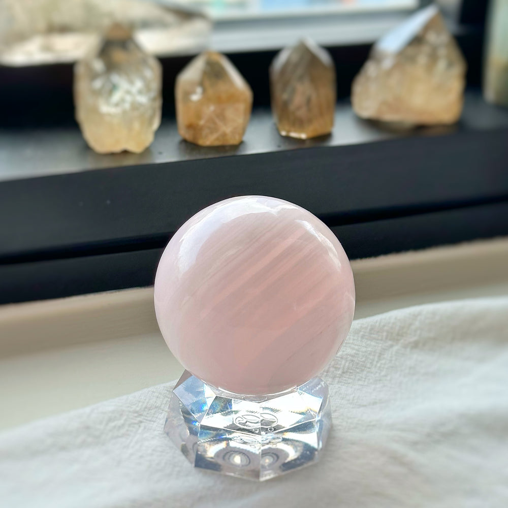 Pink Mangano Calcite Sphere PMC06