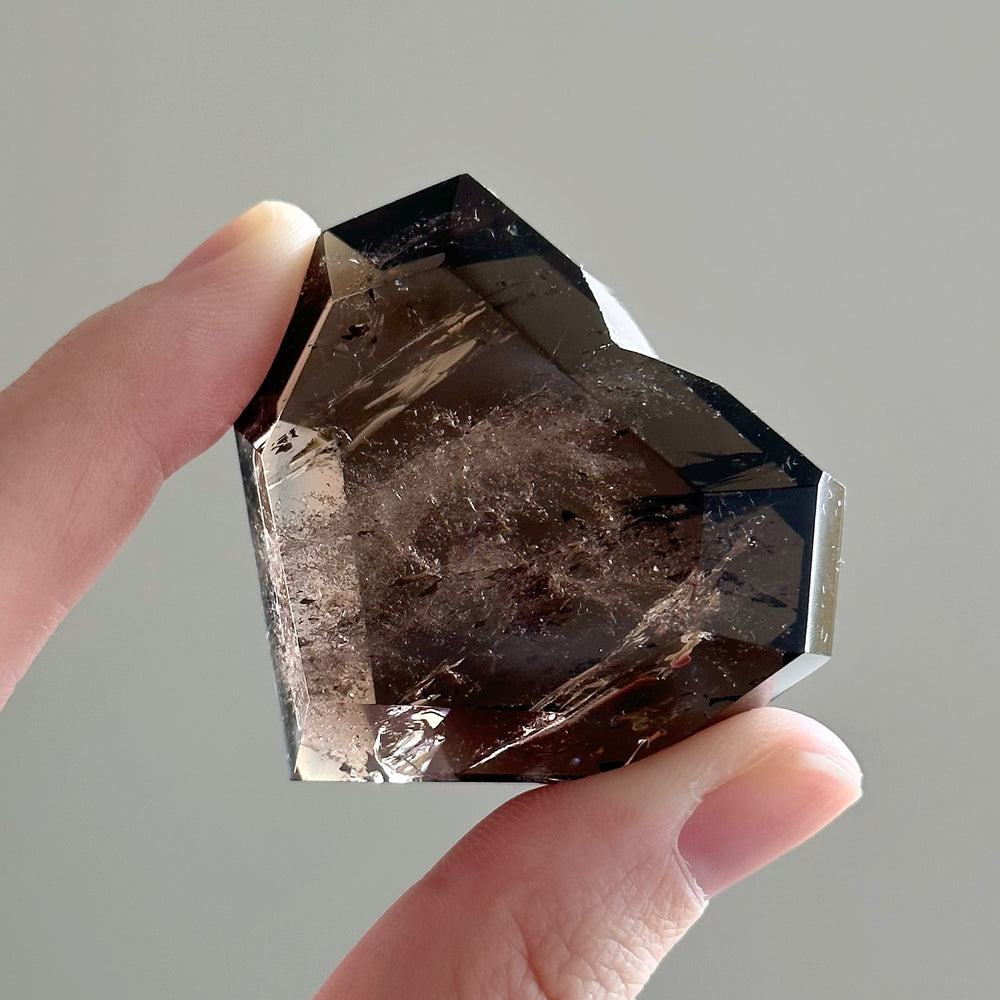 Smoky Quartz Gem Heart QGH12