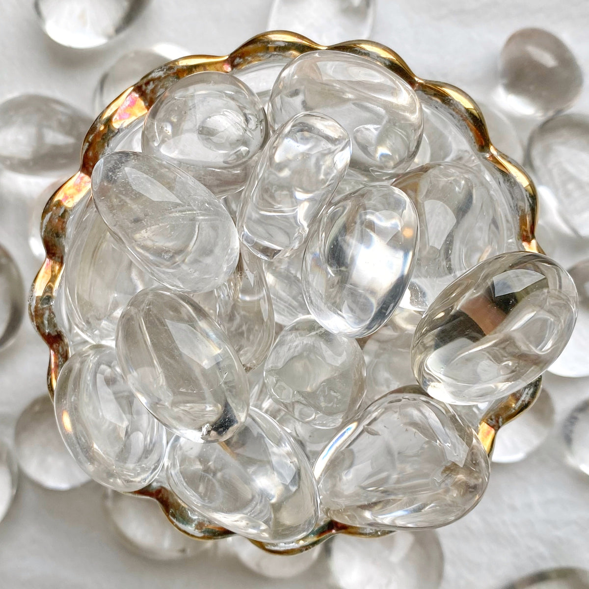 Clear Quartz Xq Tumbled Stones — Shimmer And Light