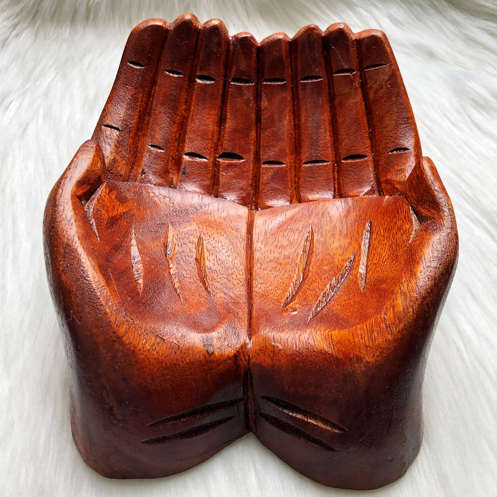 Wooden Hands Carving Display